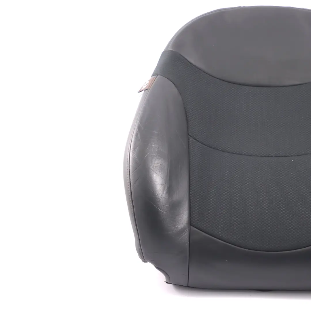 Front Left Sport Seat N/S Half Leather Molette Backrest Cover Black to Mini R50 with Part number 7136391 Mini R50 Front Left Sport Seat N/S Half Leather Molette Backrest Cover Black - SKU 7136391-3 - Part number 7136391
