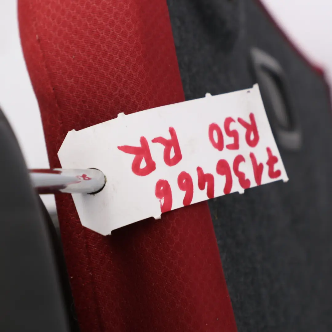 Mini R50 Rear Seat Backrest Cover Right O/S Cloth Leather Tartan Red Molette - SKU 7136466 - Part number 7136466