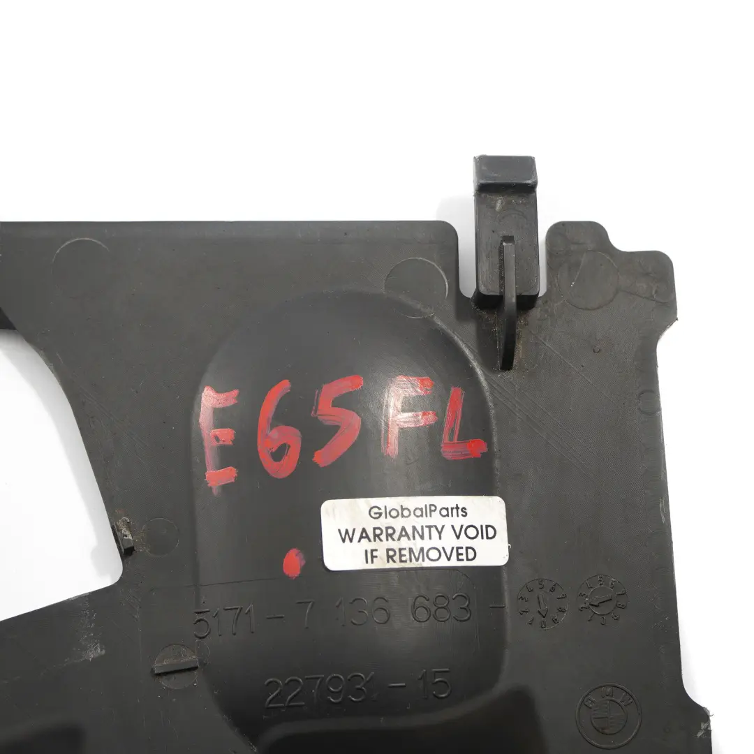 BMW E65 E66 Dichtung Abdeckung Luftführung Vorne Links - SKU 7136683 - Teilenummer 7136683