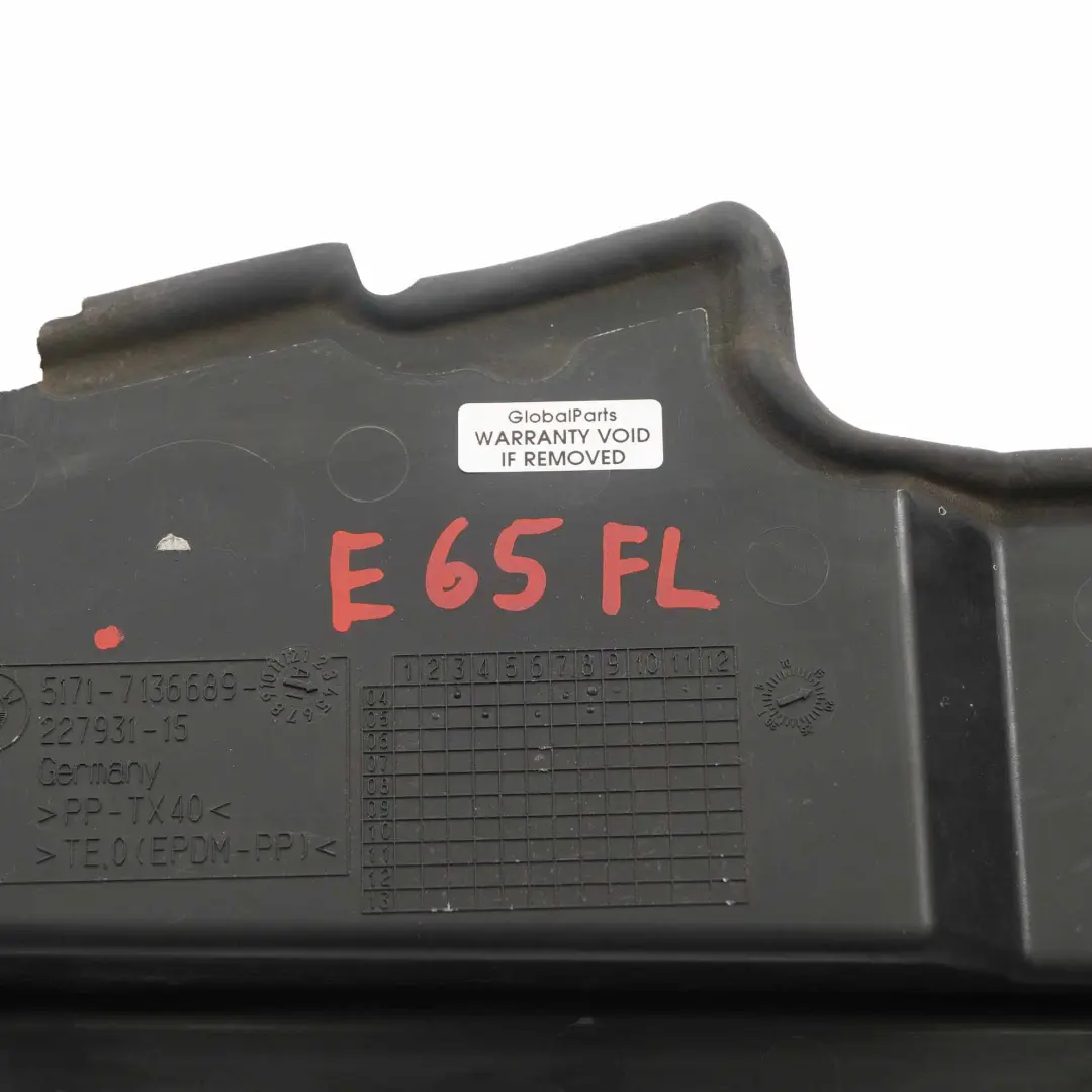 BMW E65 E66 Air Duct Front Left N/S Engine Compartment Room Duct - SKU 7136689 - Part number 7136689