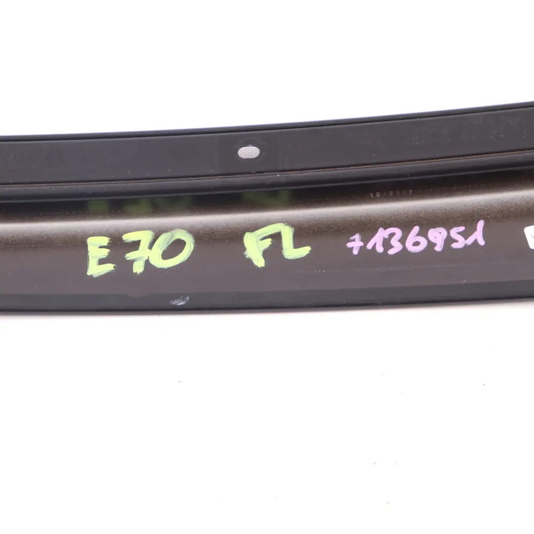 BMW X5 E70 Finisher Window Frame B-Pillar Front Left Door N/S Black - SKU 7136951 - Part number 7136951
