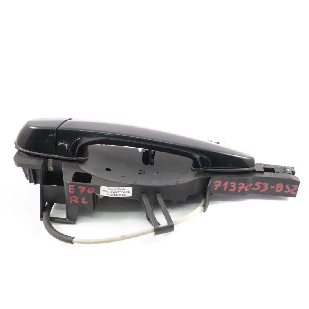 Grab Handle Door BMW E70 E71 X5 X6 2 Rear Left N/S Exterior Black Sapphire 475 to with Part number 7137053 Grab Handle Door BMW E70 E71 X5 X6 2 Rear Left N/S Exterior Black Sapphire 475 - SKU 7137053-BS2 - Part number 7137053