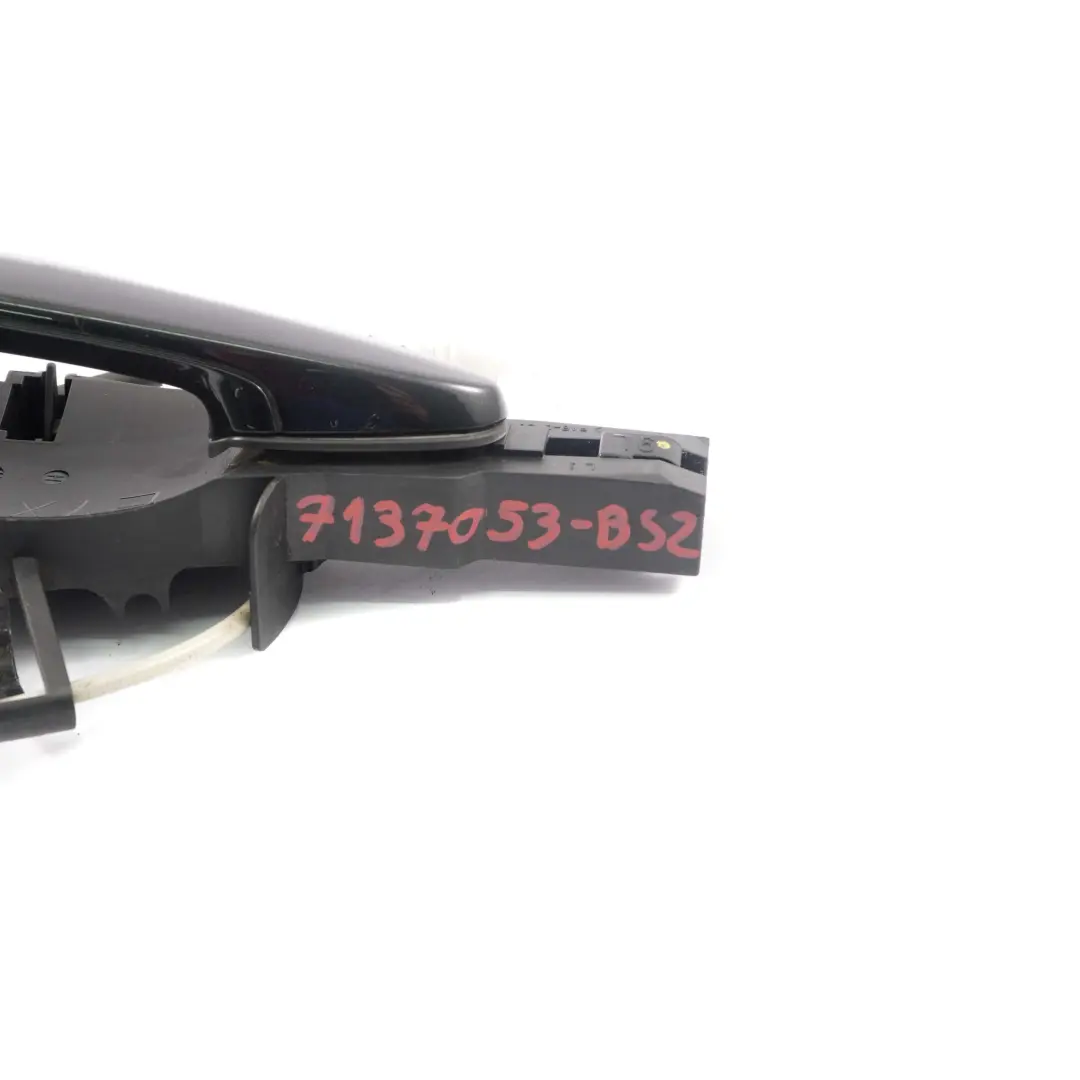 Grab Handle Door BMW E70 E71 X5 X6 2 Rear Left N/S Exterior Black Sapphire 475 to with Part number 7137053 Grab Handle Door BMW E70 E71 X5 X6 2 Rear Left N/S Exterior Black Sapphire 475 - SKU 7137053-BS2 - Part number 7137053