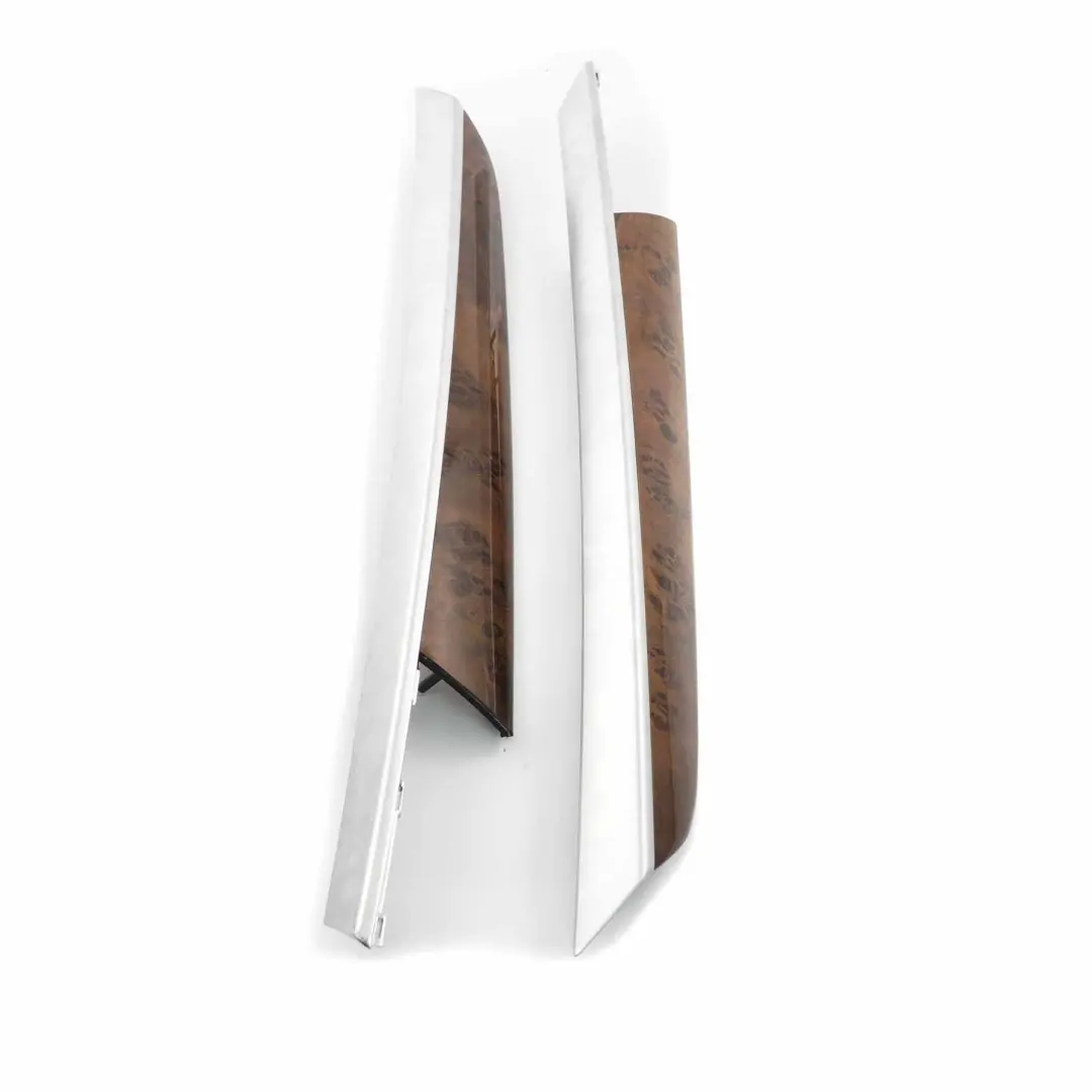 BMW X5 E70 Door Strip Front Left Right N/O/S Trim Wood Poplar Grain Light Set - SKU 7137179/7137180 - Part number 7137179