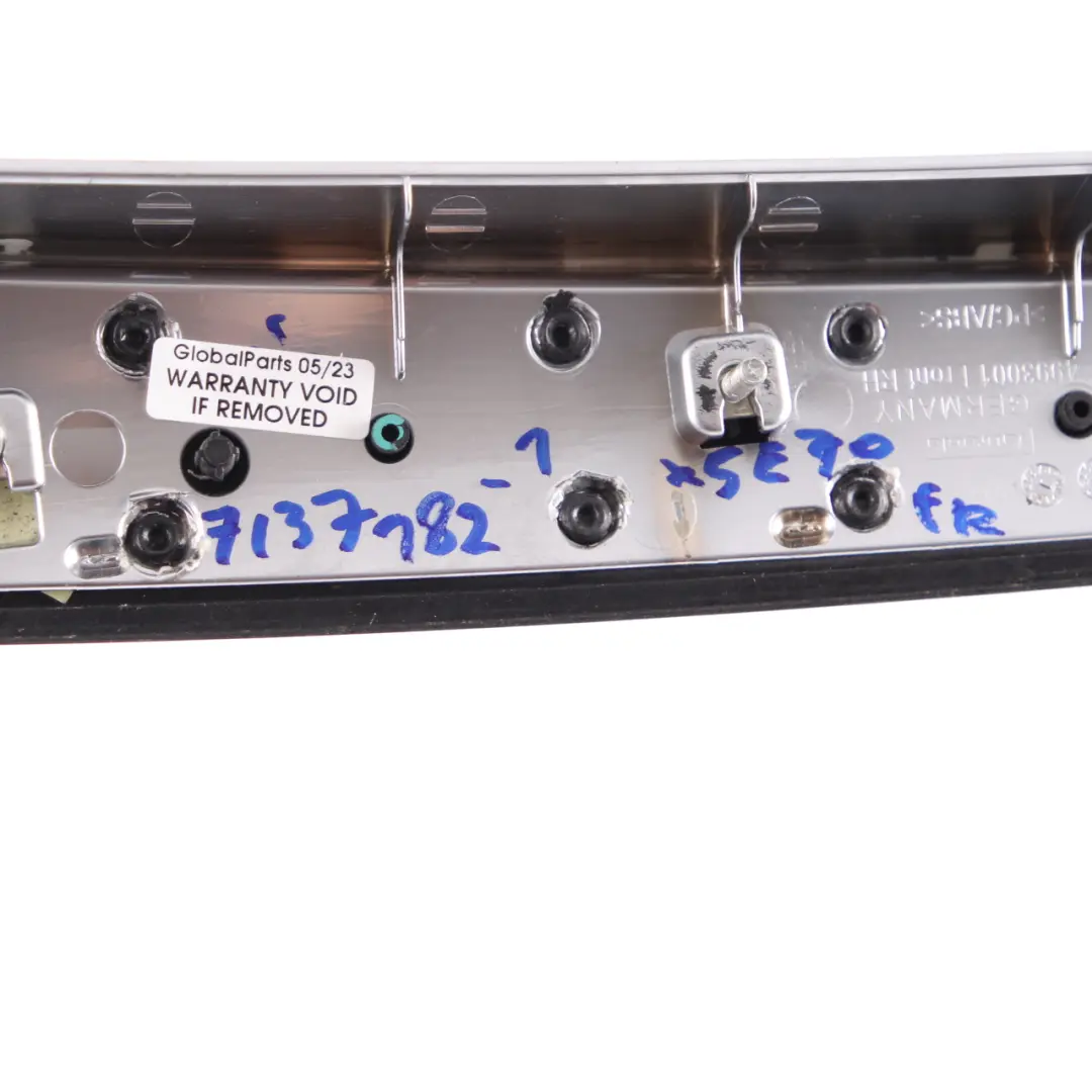 BMW X5 E70 Trim Door Front Right O/S Strip Cover Wood Bamboo Grain Dark - SKU 7137182-1 - Part number 7137182