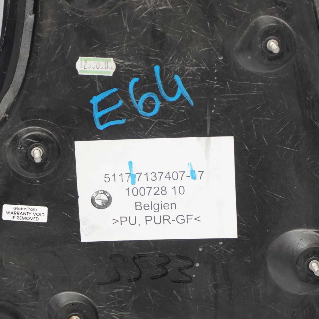 BMW E64 Cabrio Verdeckkastendeckel Abdeckung Verkleidung Schwarz - SKU 7137407 - Teilenummer 7137407