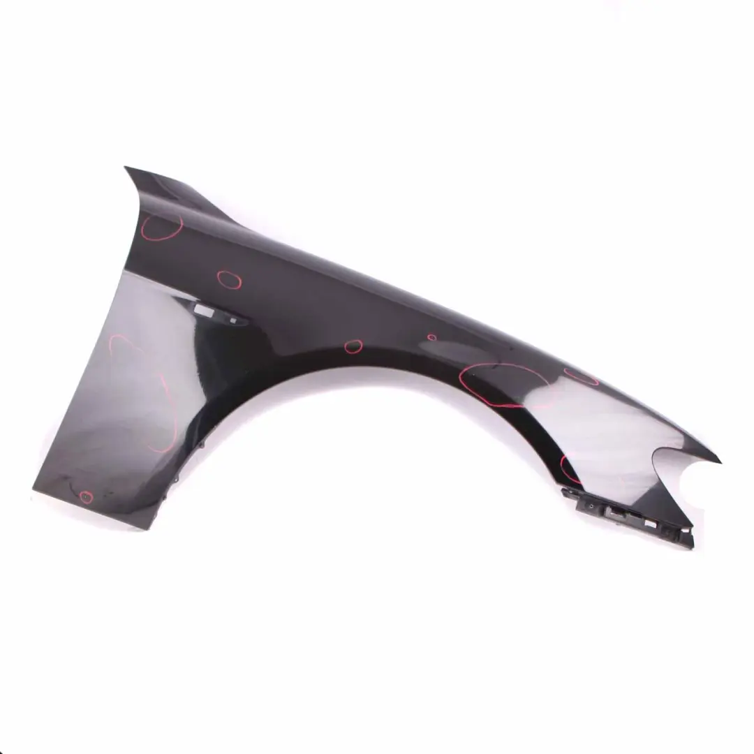 BMW E65 E66 Side Panel Wing Front Right O/S Black Sapphire Metallic - 475 - SKU 7138474-BS1 - Part number 7138474