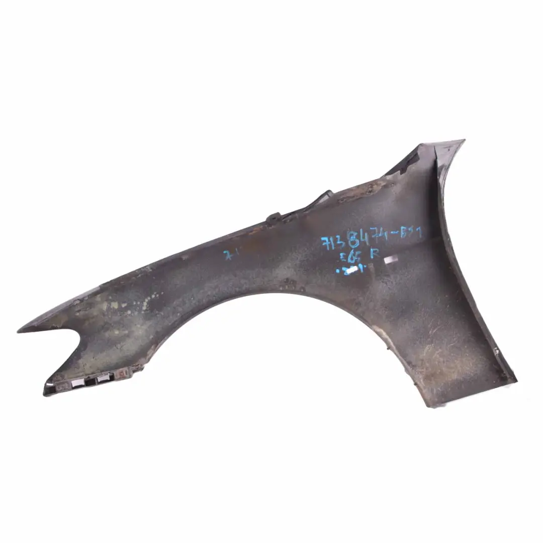 BMW E65 E66 Side Panel Wing Front Right O/S Black Sapphire Metallic - 475 - SKU 7138474-BS1 - Part number 7138474
