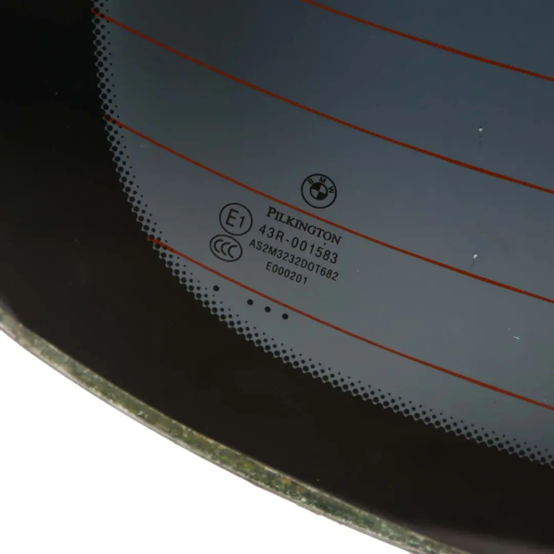 Window Glass BMW E90 Saloon AS2 Tinted Foiled to Rear with Part number 7138639 Rear Window Glass BMW E90 Saloon AS2 Tinted Foiled - SKU 7138639-1 - Part number 7138639