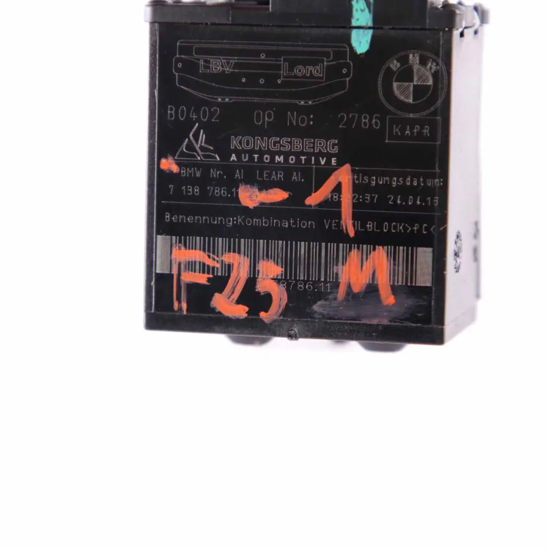 BMW E87 E90 Front Seat Lordosis Lumbar Support Pump Motor Control Unit - SKU 7138786-1 - Part number 7138786