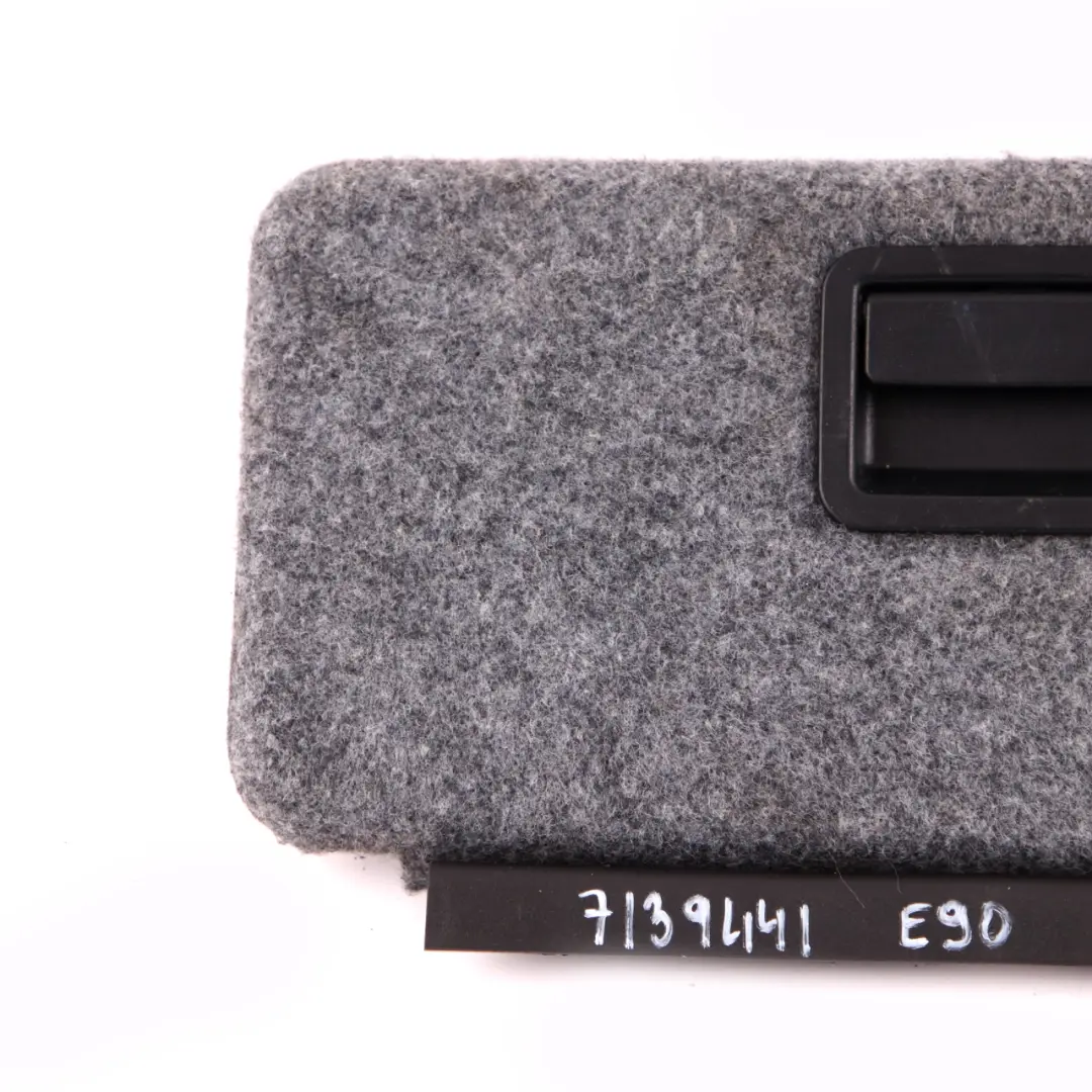 Boot Trunk Left N/S Lateral Trim Panel CD-Changer Cover Grey to BMW 3 Series E90 with Part number 7139441 BMW 3 Series E90 Boot Trunk Left N/S Lateral Trim Panel CD-Changer Cover Grey - SKU 7139441 - Part number 7139441