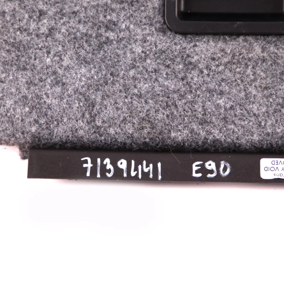 Boot Trunk Left N/S Lateral Trim Panel CD-Changer Cover Grey to BMW 3 Series E90 with Part number 7139441 BMW 3 Series E90 Boot Trunk Left N/S Lateral Trim Panel CD-Changer Cover Grey - SKU 7139441 - Part number 7139441