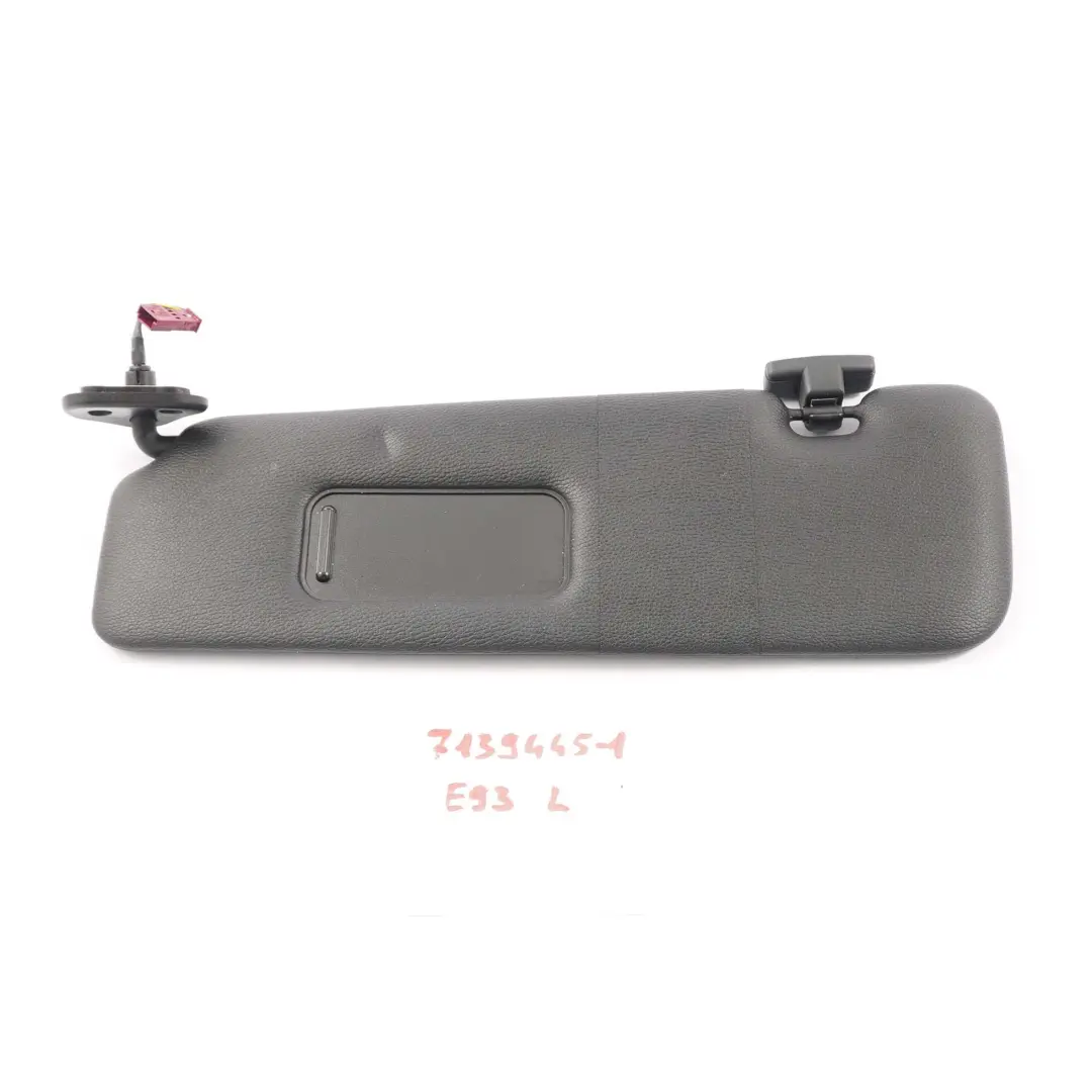 Aletta Parasole BMW E88 E93 Con Specchio Illuminato Sinistro Nero per con numero di parte 7139445 Aletta Parasole BMW E88 E93 Con Specchio Illuminato Sinistro Nero - SKU 7139445 - Numero di parte 7139445