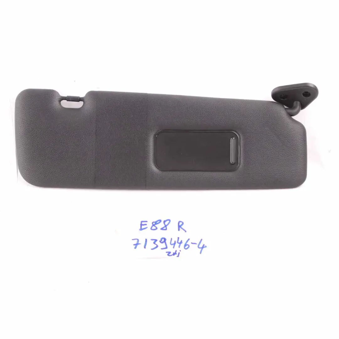 BMW E88 E93 Parasole Specchio illuminato destro Pannello nero - SKU 7139446-4 - Numero di parte 7139446