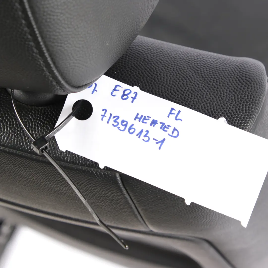 Heated Black Leather Boston Front Left N/S Interior Seat to BMW 1 Series E87 with Part number 7139613 BMW 1 Series E87 Heated Black Leather Boston Front Left N/S Interior Seat - SKU 7139613-1 - Part number 7139613