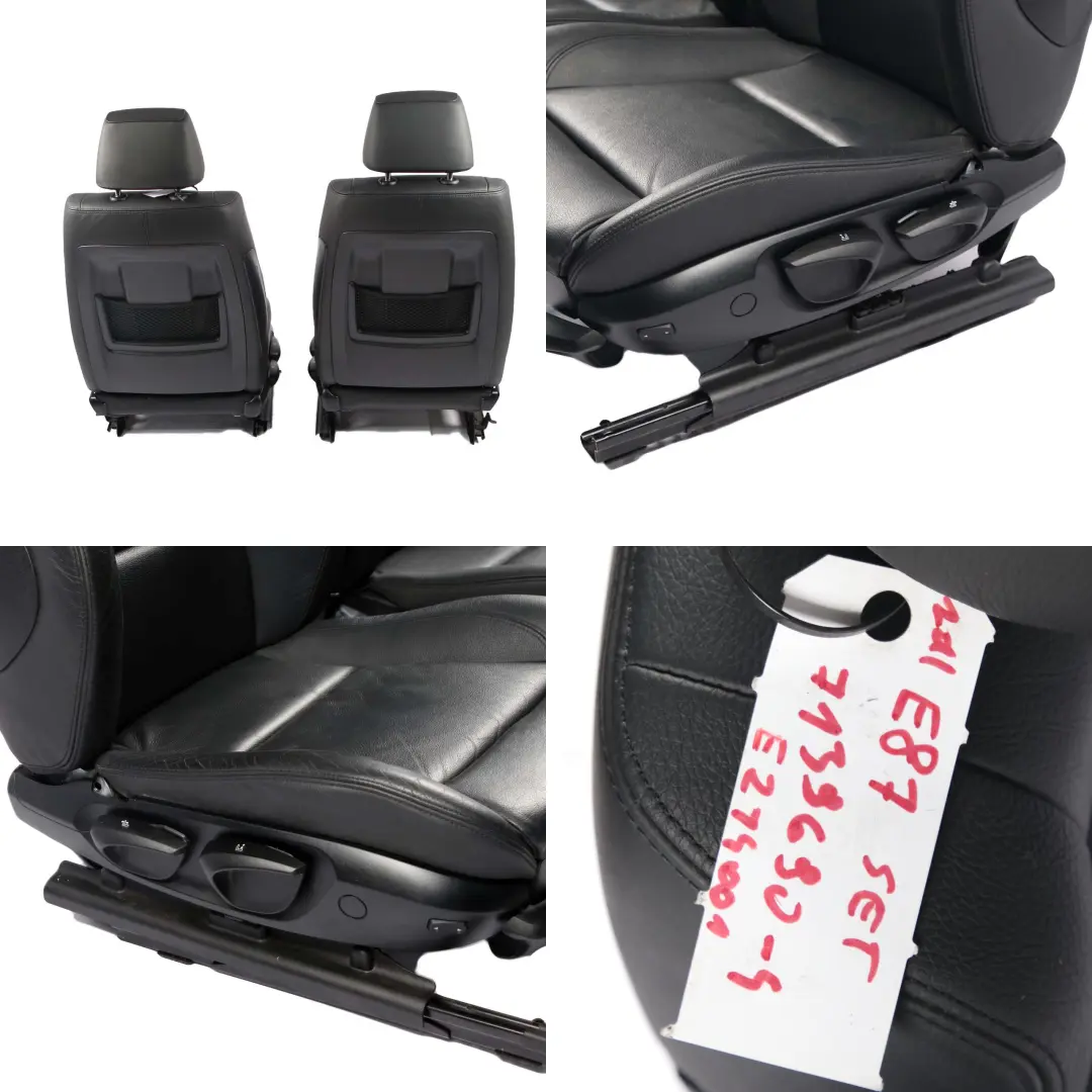  Seats BMW E87 M Sport Black Leather Interior Front Left Right N/O/S Seat - SKU 7139690-1 - Part number 7139690