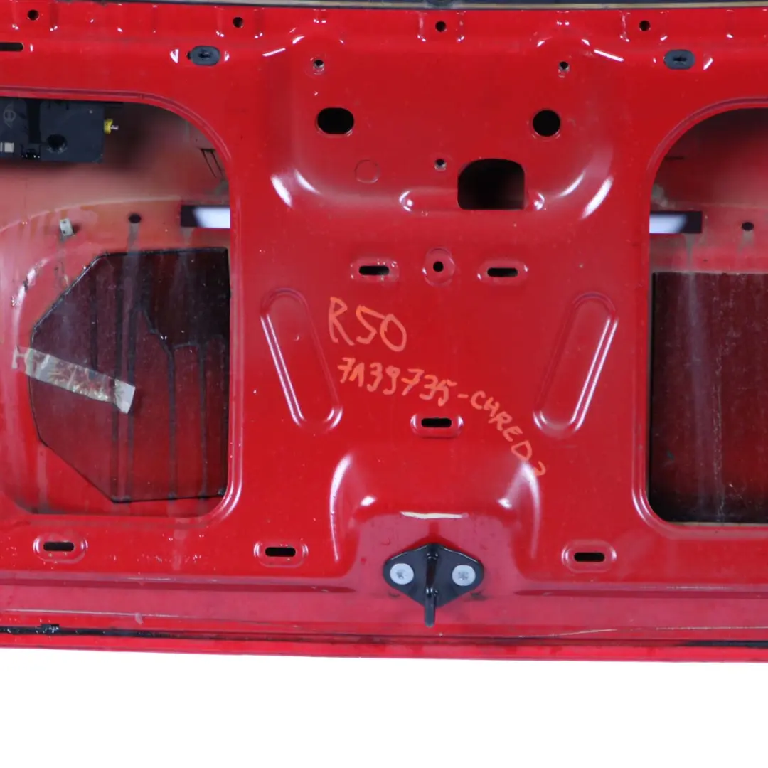 Boot Trunk Lid Tailgate Chili Red - 851 to Mini Cooper R50 R53 with Part number 7139735 Mini Cooper R50 R53 Boot Trunk Lid Tailgate Chili Red - 851 - SKU 7139735-CHRED2 - Part number 7139735