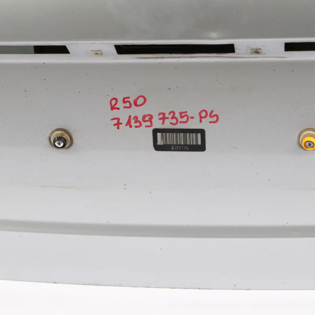 Boot Trunk Lid Tailgate Pure Silver Metallic - 900 to Mini Cooper R50 R53 with Part number 7139735 Mini Cooper R50 R53 Boot Trunk Lid Tailgate Pure Silver Metallic - 900 - SKU 7139735-PS - Part number 7139735