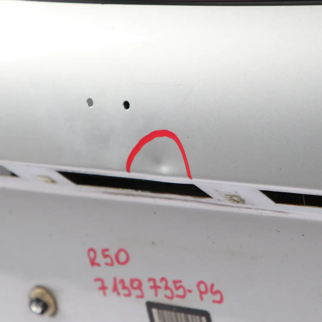 Boot Trunk Lid Tailgate Pure Silver Metallic - 900 to Mini Cooper R50 R53 with Part number 7139735 Mini Cooper R50 R53 Boot Trunk Lid Tailgate Pure Silver Metallic - 900 - SKU 7139735-PS - Part number 7139735