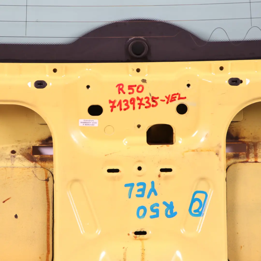 Boot Trunk Lid Tailgate Liquid Yellow - 902 to Mini Cooper R50 R53 with Part number 7139735 Mini Cooper R50 R53 Boot Trunk Lid Tailgate Liquid Yellow - 902 - SKU 7139735-YEL1 - Part number 7139735
