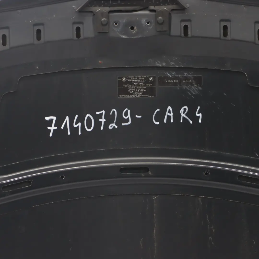 Bonnet Front Hood Carbonschwarz Carbon Black Metallic - 416 to BMW E90 E91 with Part number 7140729 BMW E90 E91 Bonnet Front Hood Carbonschwarz Carbon Black Metallic - 416 - SKU 7140729-CAR4 - Part number 7140729