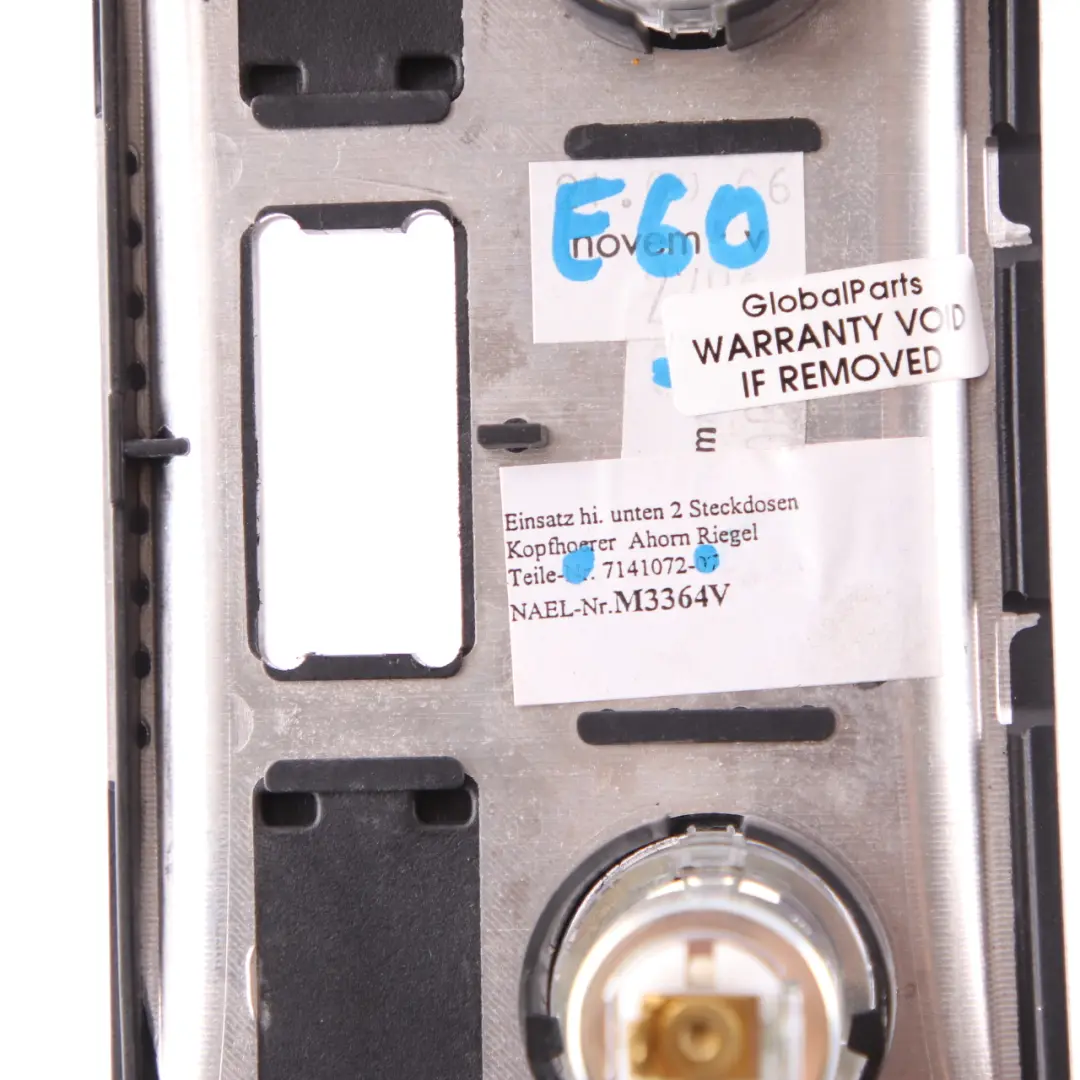 Trim Panel Centre Console Rear Wood Maple Sycamore Anthracite to BMW E60 E61 Cover with Part number 7141072 BMW E60 E61 Cover Trim Panel Centre Console Rear Wood Maple Sycamore Anthracite - SKU 7141072 - Part number 7141072