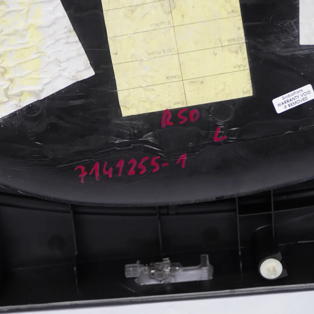 Habillage carte porte avant gauche Noir panthere Molette pour Mini Cooper One R50 R52 à propos du numéro de pièce 7141255 Mini Cooper One R50 R52 Habillage carte porte avant gauche Noir panthere Molette - SKU 7141255-1 - Numéro de pièce 7141255