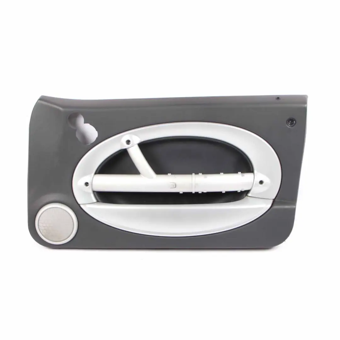 Door Card Front Right O/S Side Trim Panther Black Silver Strip to Mini R50 R52 with Part number 7141256 Mini R50 R52 Door Card Front Right O/S Side Trim Panther Black Silver Strip - SKU 7141256 - Part number 7141256