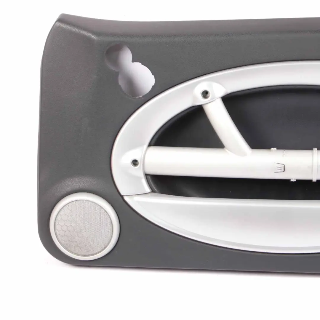 Door Card Front Right O/S Side Trim Panther Black Silver Strip to Mini R50 R52 with Part number 7141256 Mini R50 R52 Door Card Front Right O/S Side Trim Panther Black Silver Strip - SKU 7141256 - Part number 7141256