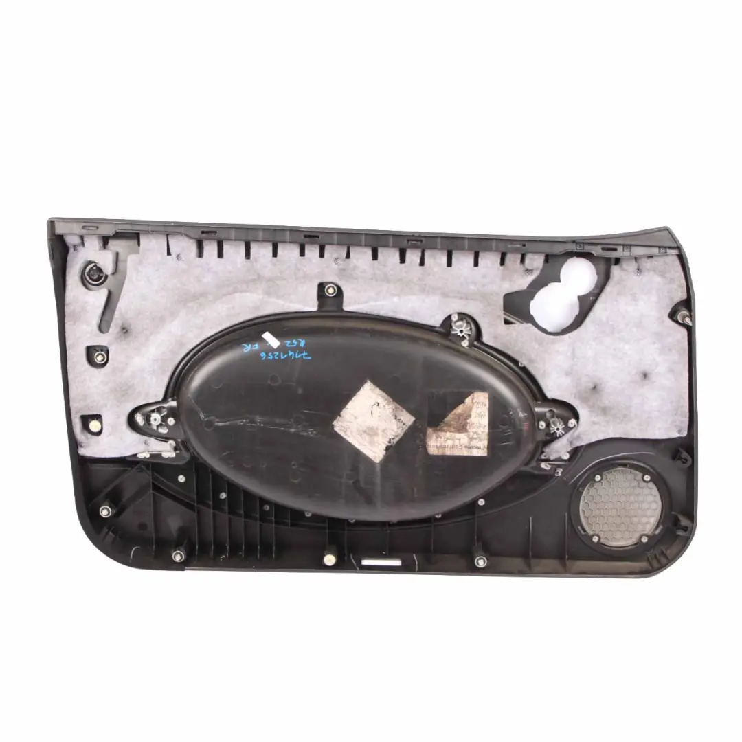 Door Card Front Right O/S Side Trim Panther Black Silver Strip to Mini R50 R52 with Part number 7141256 Mini R50 R52 Door Card Front Right O/S Side Trim Panther Black Silver Strip - SKU 7141256 - Part number 7141256