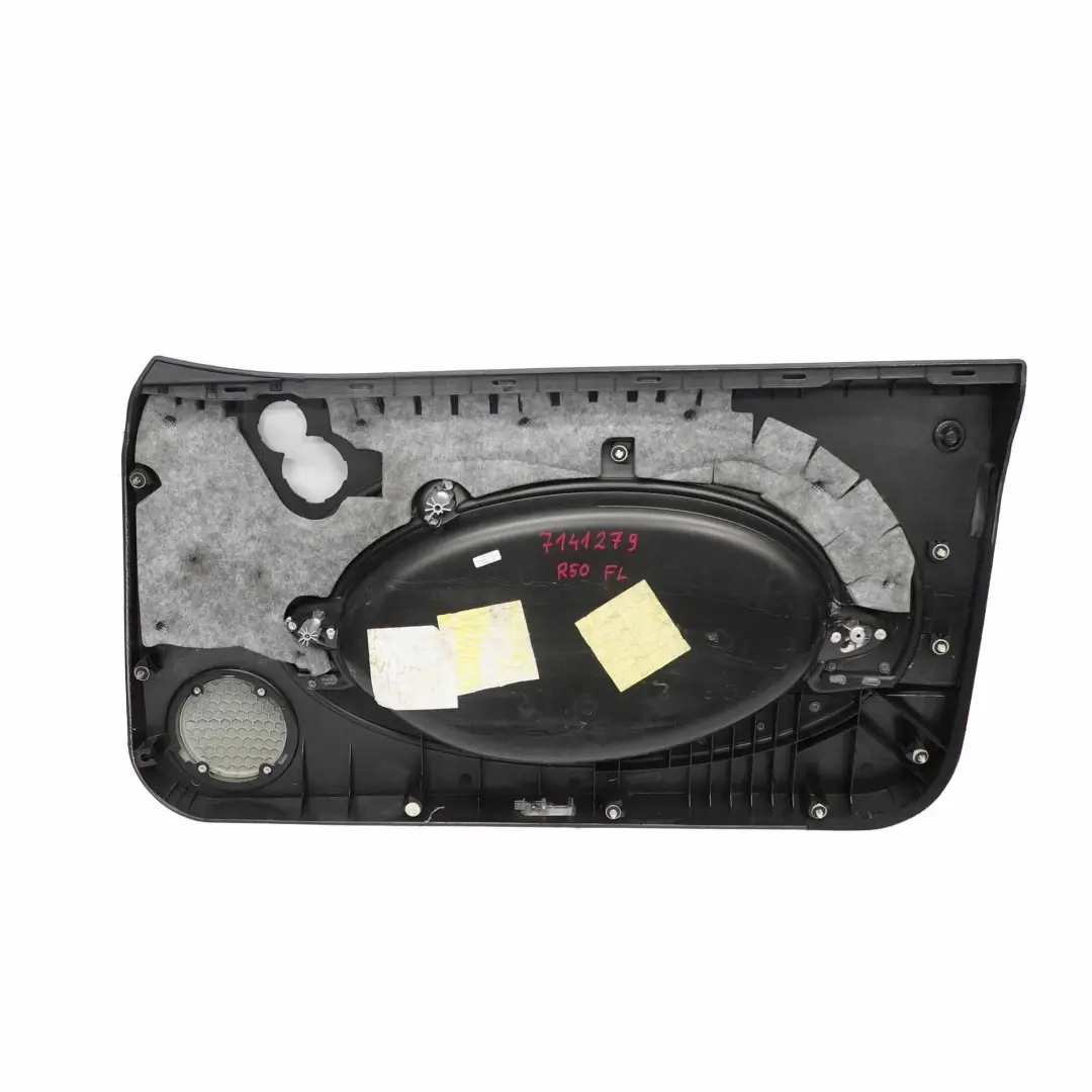 Front Left Door Card Side Trim Panther Black Alloy Patina para Mini R50 R53 con número de pieza 7141279 Mini R50 R53 Front Left Door Card Side Trim Panther Black Alloy Patina - SKU 7141279 - Número de pieza 7141279