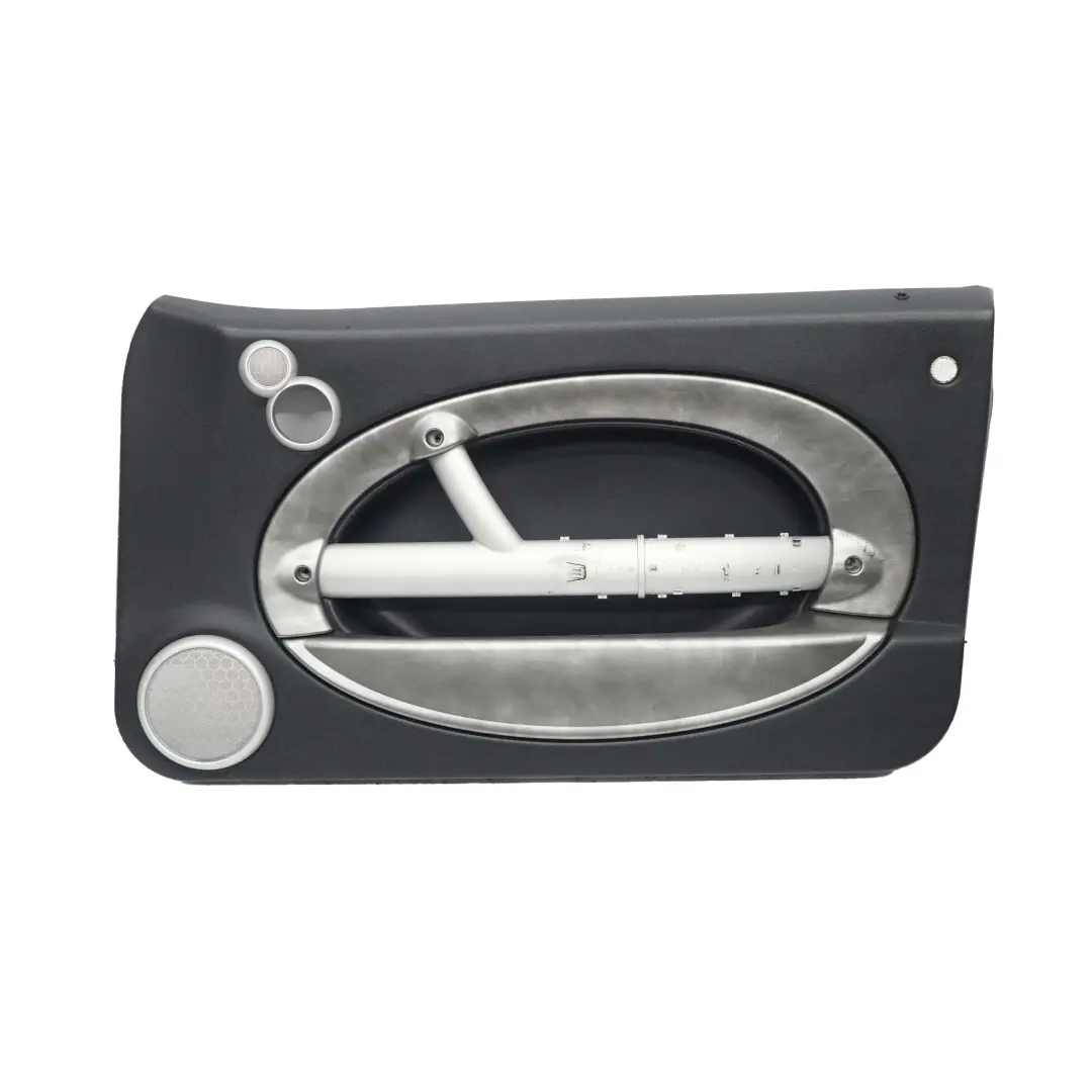 Front Right O/S Door Card Side Trim Panther Black Alloy Patina to BMW Mini R50 R53 with Part number 7141280 BMW Mini R50 R53 Front Right O/S Door Card Side Trim Panther Black Alloy Patina - SKU 7141280 - Part number 7141280
