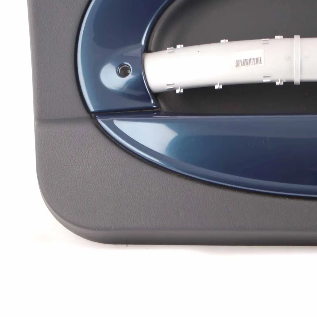 Door Card Mini R52 R53 Front Left N/S Trim Panel Panther Black Decor Space Blue to with Part number 7141309 Door Card Mini R52 R53 Front Left N/S Trim Panel Panther Black Decor Space Blue - SKU 7141309 - Part number 7141309