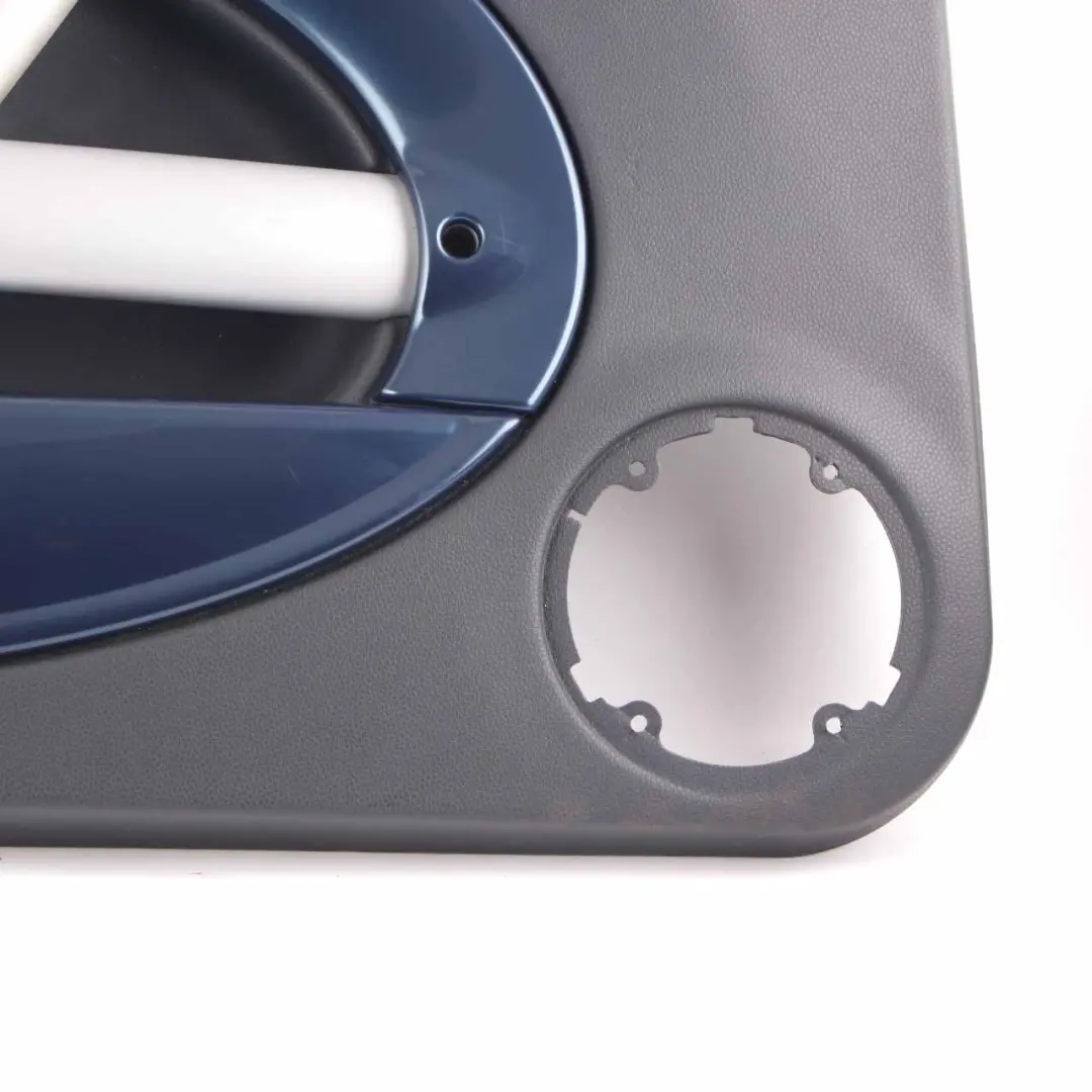 Door Card Mini R52 R53 Front Left N/S Trim Panel Panther Black Decor Space Blue to with Part number 7141309 Door Card Mini R52 R53 Front Left N/S Trim Panel Panther Black Decor Space Blue - SKU 7141309 - Part number 7141309