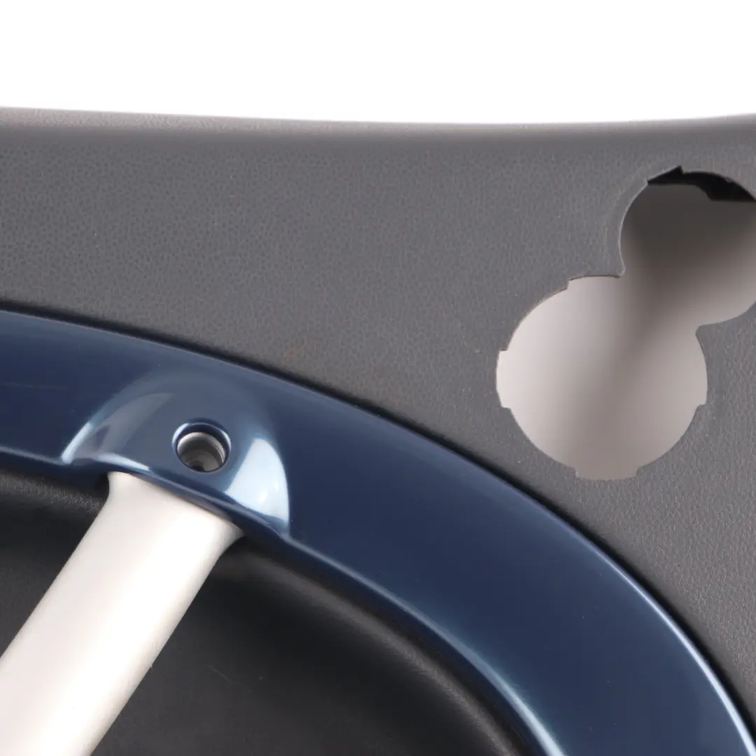 Door Card Mini R52 R53 Front Left N/S Trim Panel Panther Black Decor Space Blue to with Part number 7141309 Door Card Mini R52 R53 Front Left N/S Trim Panel Panther Black Decor Space Blue - SKU 7141309 - Part number 7141309