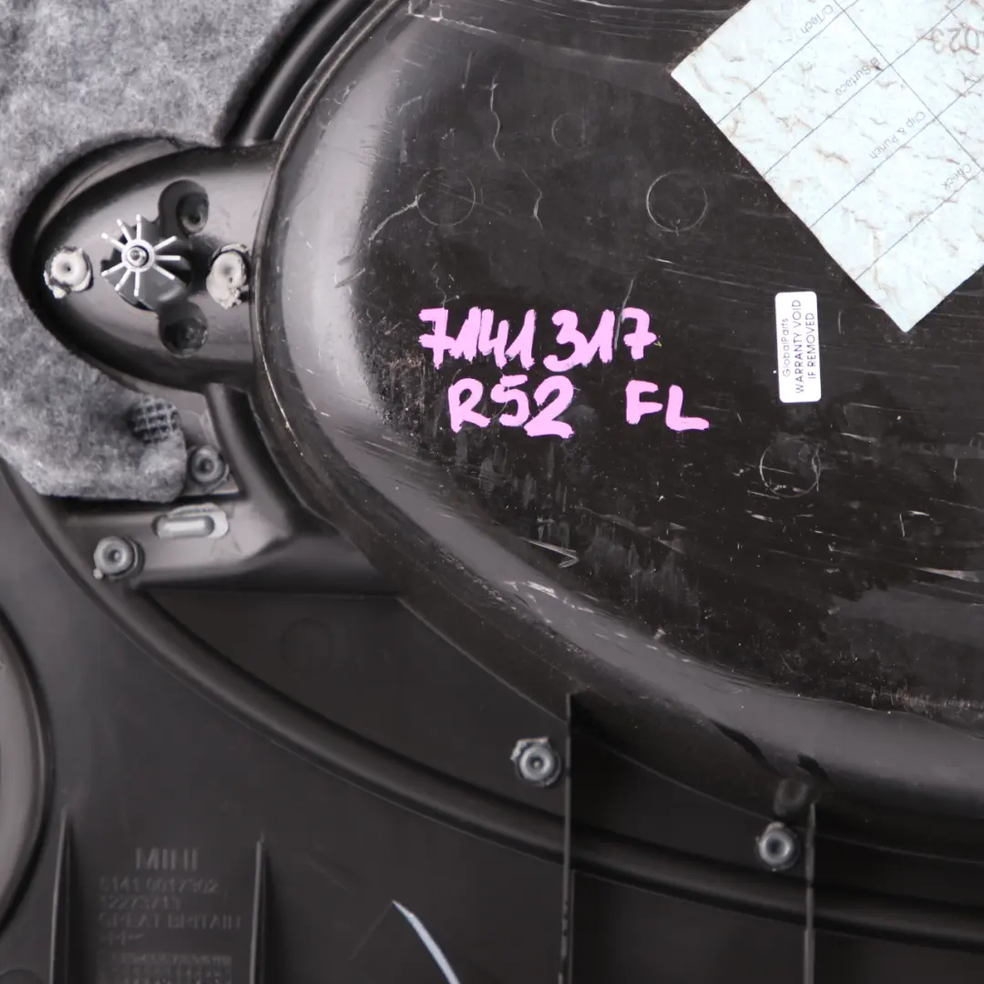 Door Card Mini R52 R53 Front Left N/S Trim Panel Panther Black Decor Hyper Blue to with Part number 7141317 Door Card Mini R52 R53 Front Left N/S Trim Panel Panther Black Decor Hyper Blue - SKU 7141317 - Part number 7141317