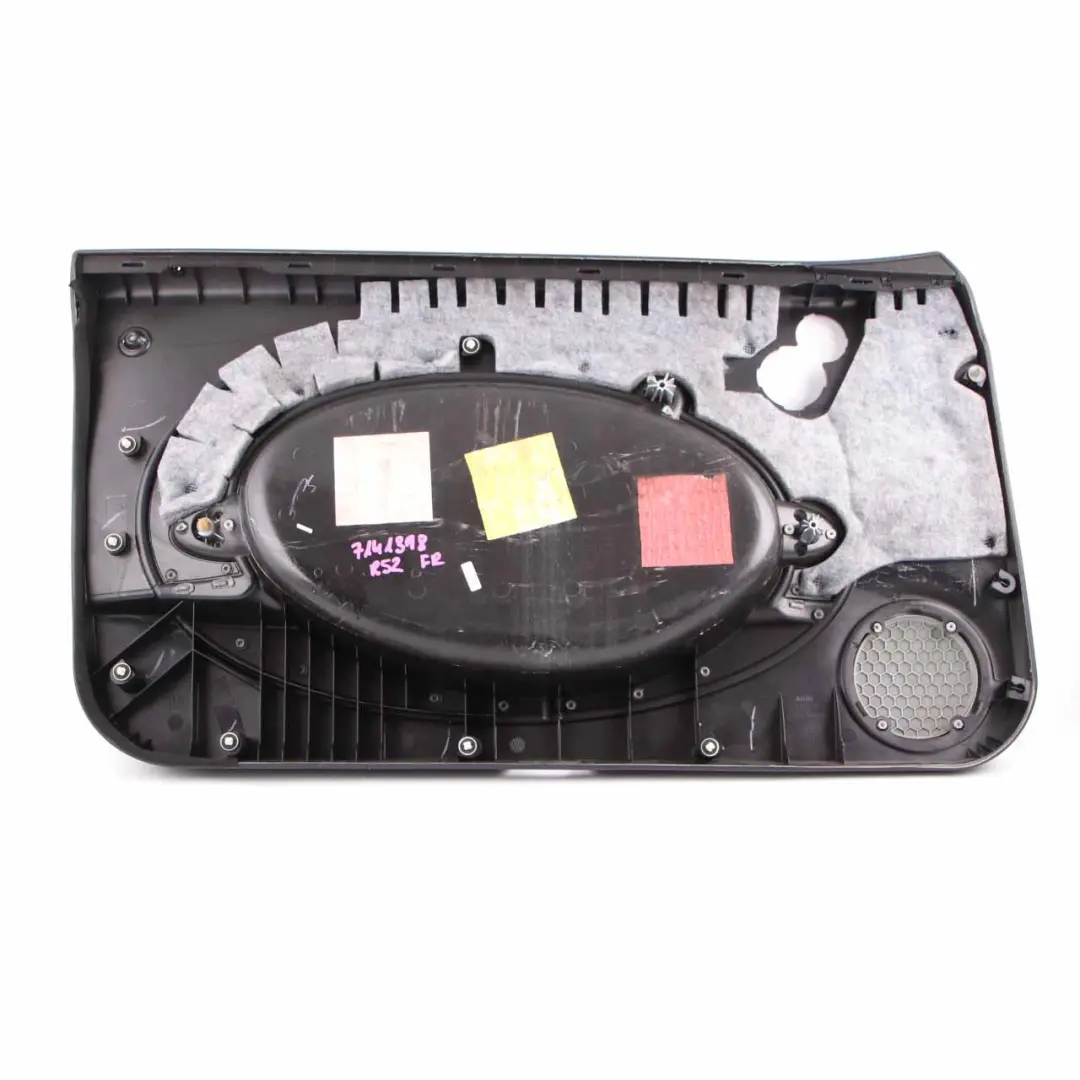Door Card Mini R52 R53 Front Right O/S Trim Panel Panther Black Decor Hyper Blue to with Part number 7141318 Door Card Mini R52 R53 Front Right O/S Trim Panel Panther Black Decor Hyper Blue - SKU 7141318 - Part number 7141318
