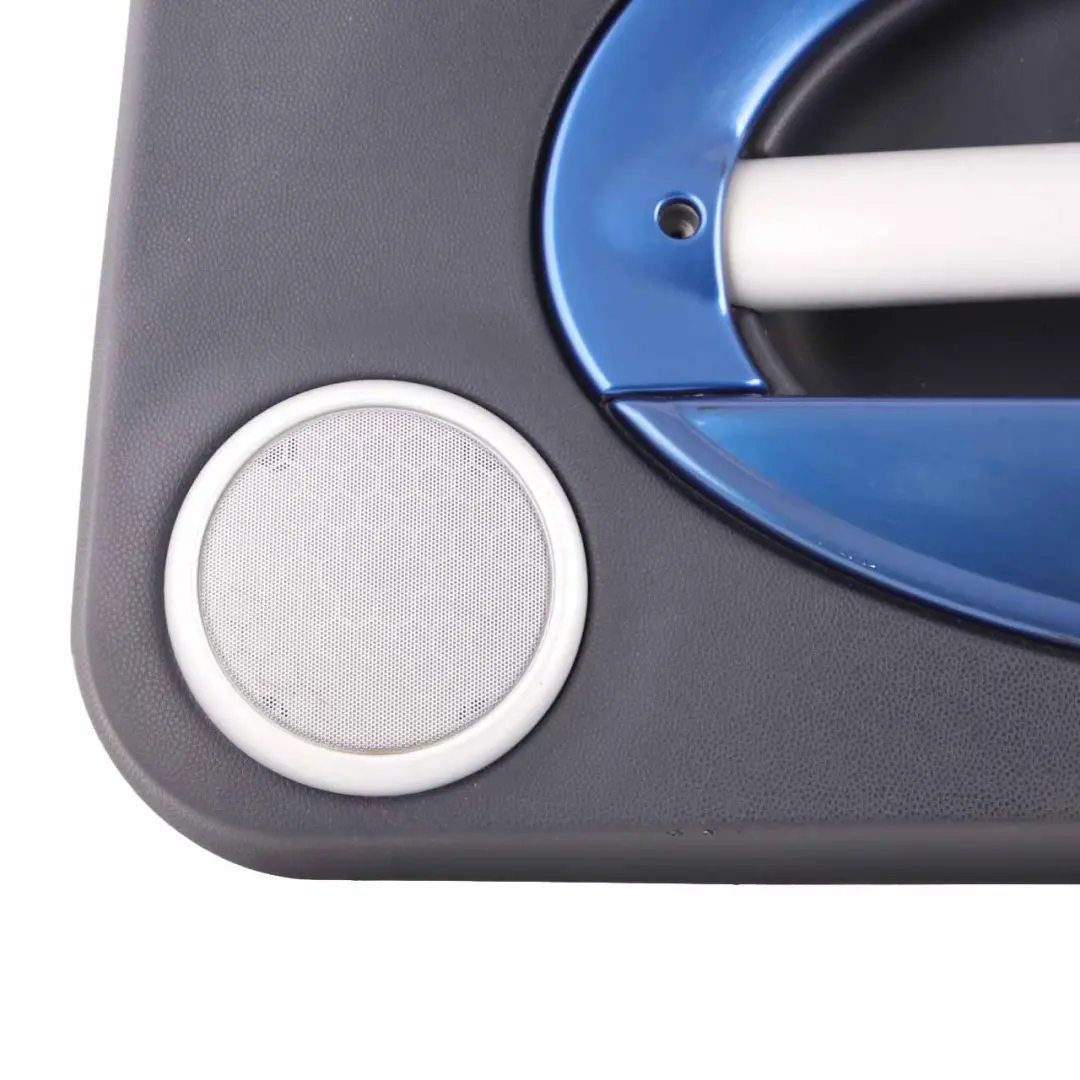 Door Card Mini R52 R53 Front Right O/S Trim Panel Panther Black Decor Hyper Blue to with Part number 7141318 Door Card Mini R52 R53 Front Right O/S Trim Panel Panther Black Decor Hyper Blue - SKU 7141318 - Part number 7141318