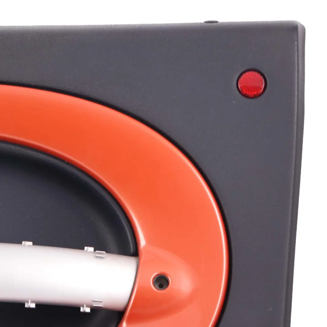 Door Card Front Right O/S Side Trim Panel Panther Black Hot Orange to Mini R50 R53 with Part number 7141320 Mini R50 R53 Door Card Front Right O/S Side Trim Panel Panther Black Hot Orange - SKU 7141320-2 - Part number 7141320