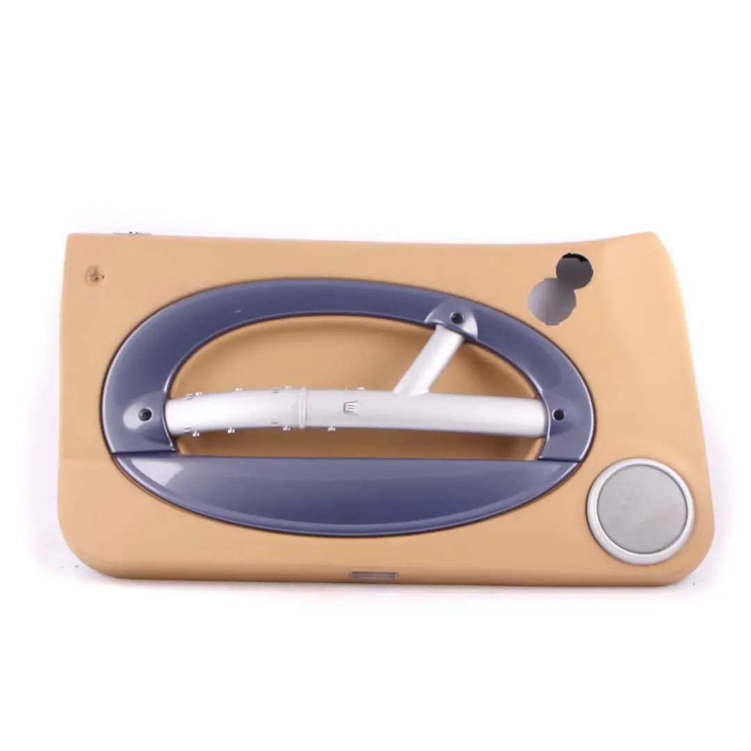 Door Card Front Left N/S Trim Panel Cover Beige Decor Cool Blue to Mini R52 with Part number 7141335 Mini R52 Door Card Front Left N/S Trim Panel Cover Beige Decor Cool Blue - SKU 7141335 - Part number 7141335