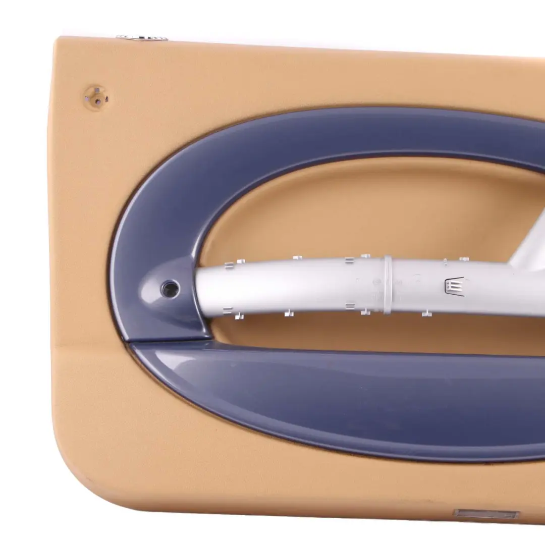 Door Card Front Left N/S Trim Panel Cover Beige Decor Cool Blue to Mini R52 with Part number 7141335 Mini R52 Door Card Front Left N/S Trim Panel Cover Beige Decor Cool Blue - SKU 7141335 - Part number 7141335