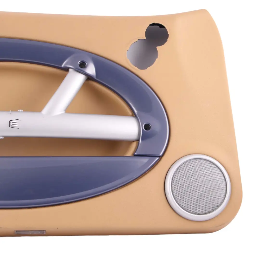 Door Card Front Left N/S Trim Panel Cover Beige Decor Cool Blue to Mini R52 with Part number 7141335 Mini R52 Door Card Front Left N/S Trim Panel Cover Beige Decor Cool Blue - SKU 7141335 - Part number 7141335