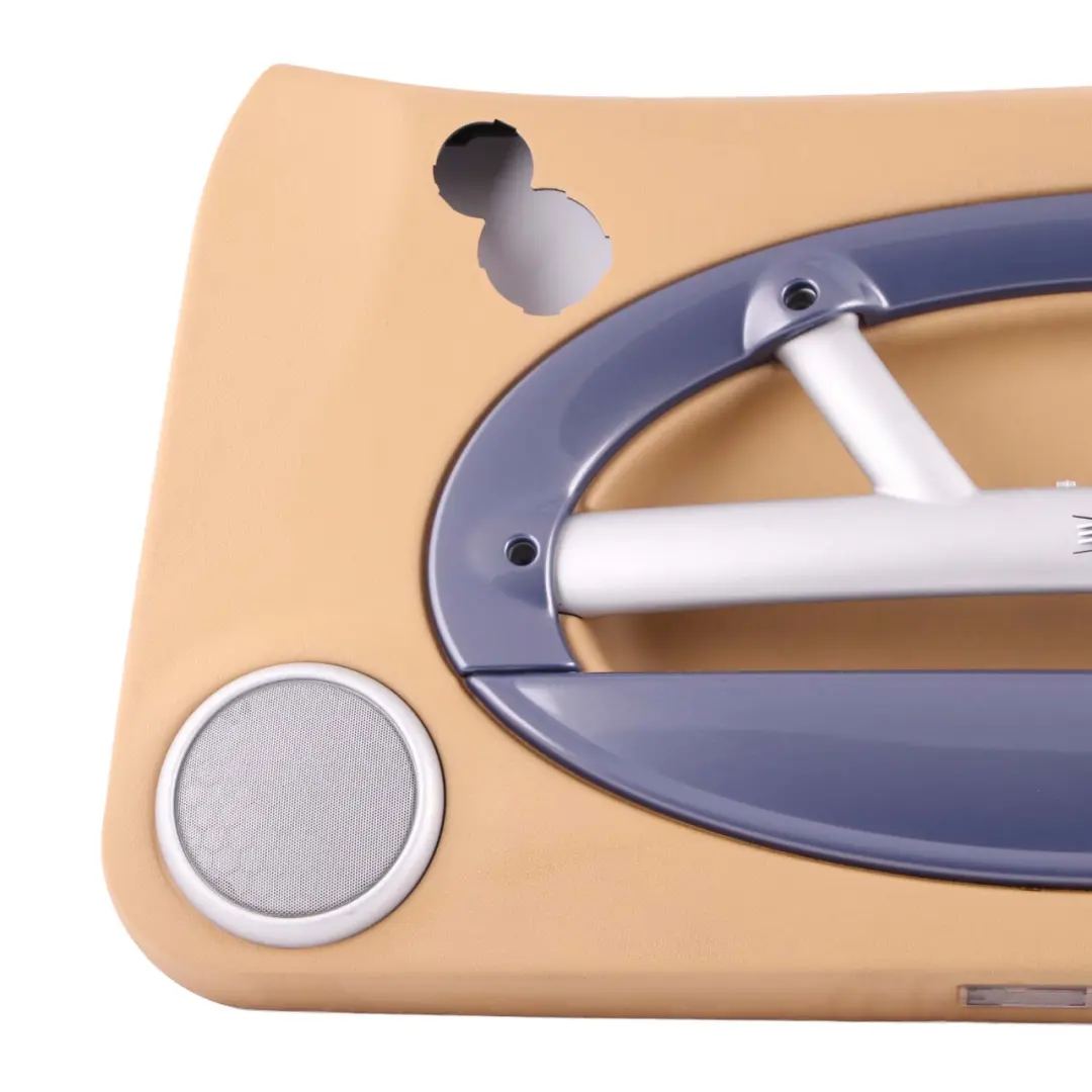 Door Card Front Right O/S Trim Panel Cover Beige Decor Cool Blue to Mini R52 with Part number 7141336 Mini R52 Door Card Front Right O/S Trim Panel Cover Beige Decor Cool Blue - SKU 7141336 - Part number 7141336