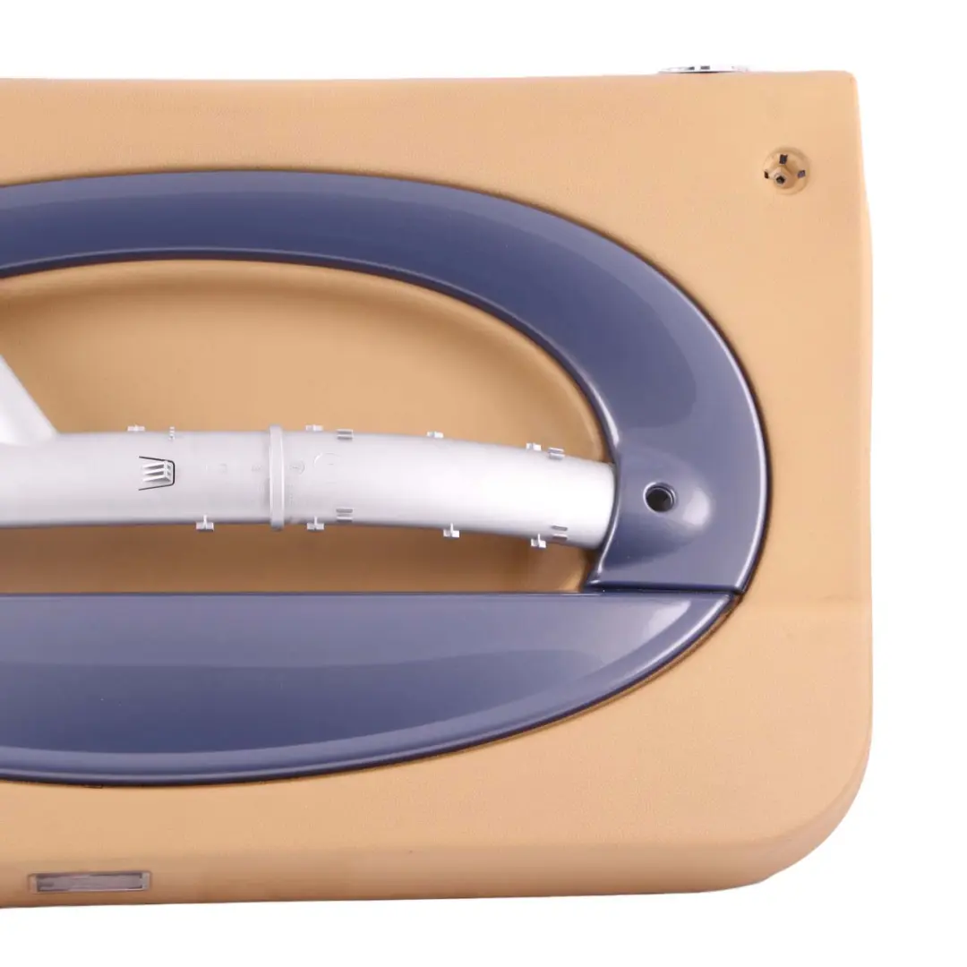 Door Card Front Right O/S Trim Panel Cover Beige Decor Cool Blue to Mini R52 with Part number 7141336 Mini R52 Door Card Front Right O/S Trim Panel Cover Beige Decor Cool Blue - SKU 7141336 - Part number 7141336