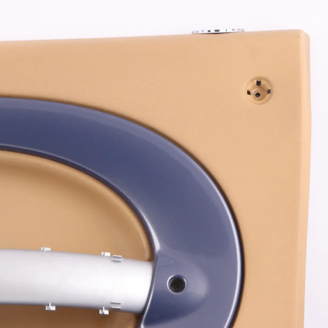 Door Card Front Right O/S Trim Panel Cover Beige Decor Cool Blue to Mini R52 with Part number 7141336 Mini R52 Door Card Front Right O/S Trim Panel Cover Beige Decor Cool Blue - SKU 7141336 - Part number 7141336