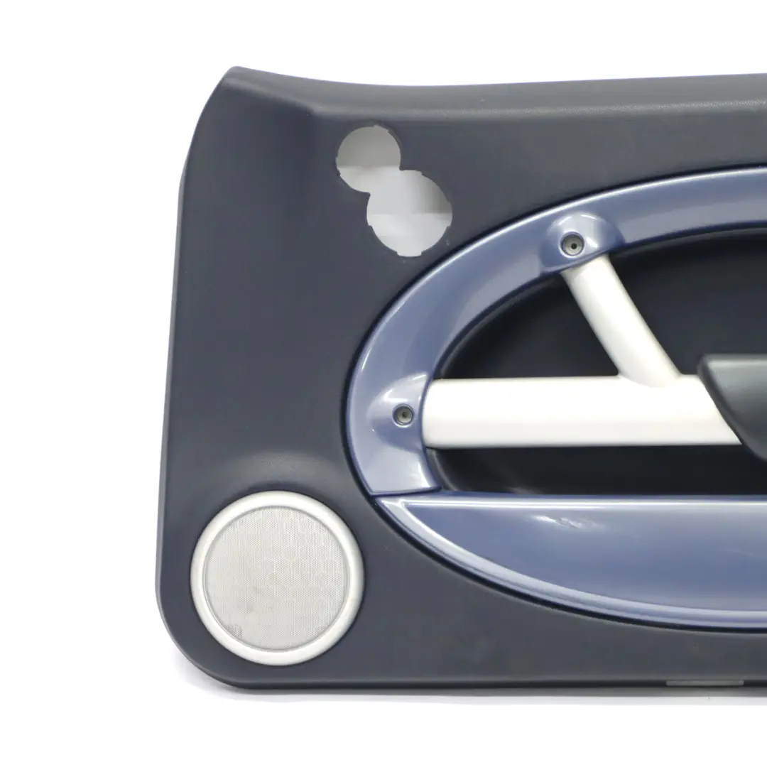 Door Card Mini R52 R53 Front Right O/S Trim Panel Panther Black Decor Cool Blue to with Part number 7141338 Door Card Mini R52 R53 Front Right O/S Trim Panel Panther Black Decor Cool Blue - SKU 7141338 - Part number 7141338