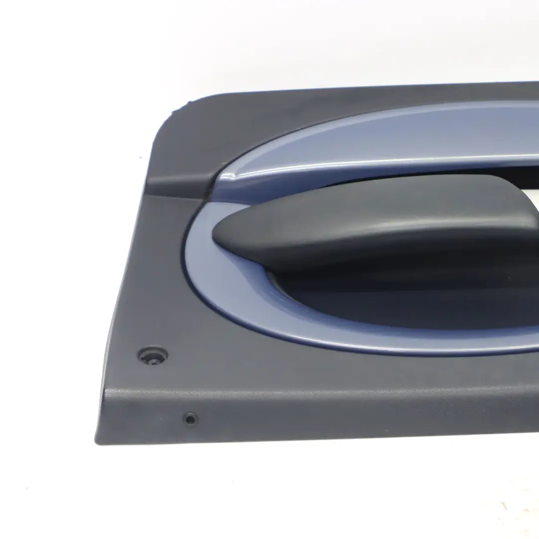 Scheda porta anteriore destra Panther Black Cool Blue per Mini R52 R53 con numero di parte 7141338 Mini R52 R53 Scheda porta anteriore destra Panther Black Cool Blue - SKU 7141338 - Numero di parte 7141338