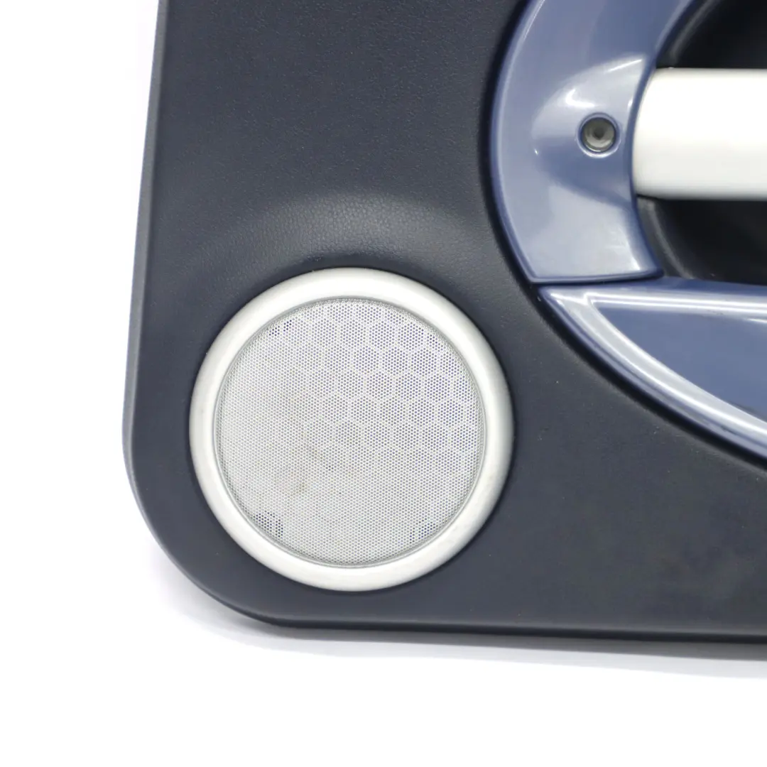Door Card Mini R52 R53 Front Right O/S Trim Panel Panther Black Decor Cool Blue to with Part number 7141338 Door Card Mini R52 R53 Front Right O/S Trim Panel Panther Black Decor Cool Blue - SKU 7141338 - Part number 7141338
