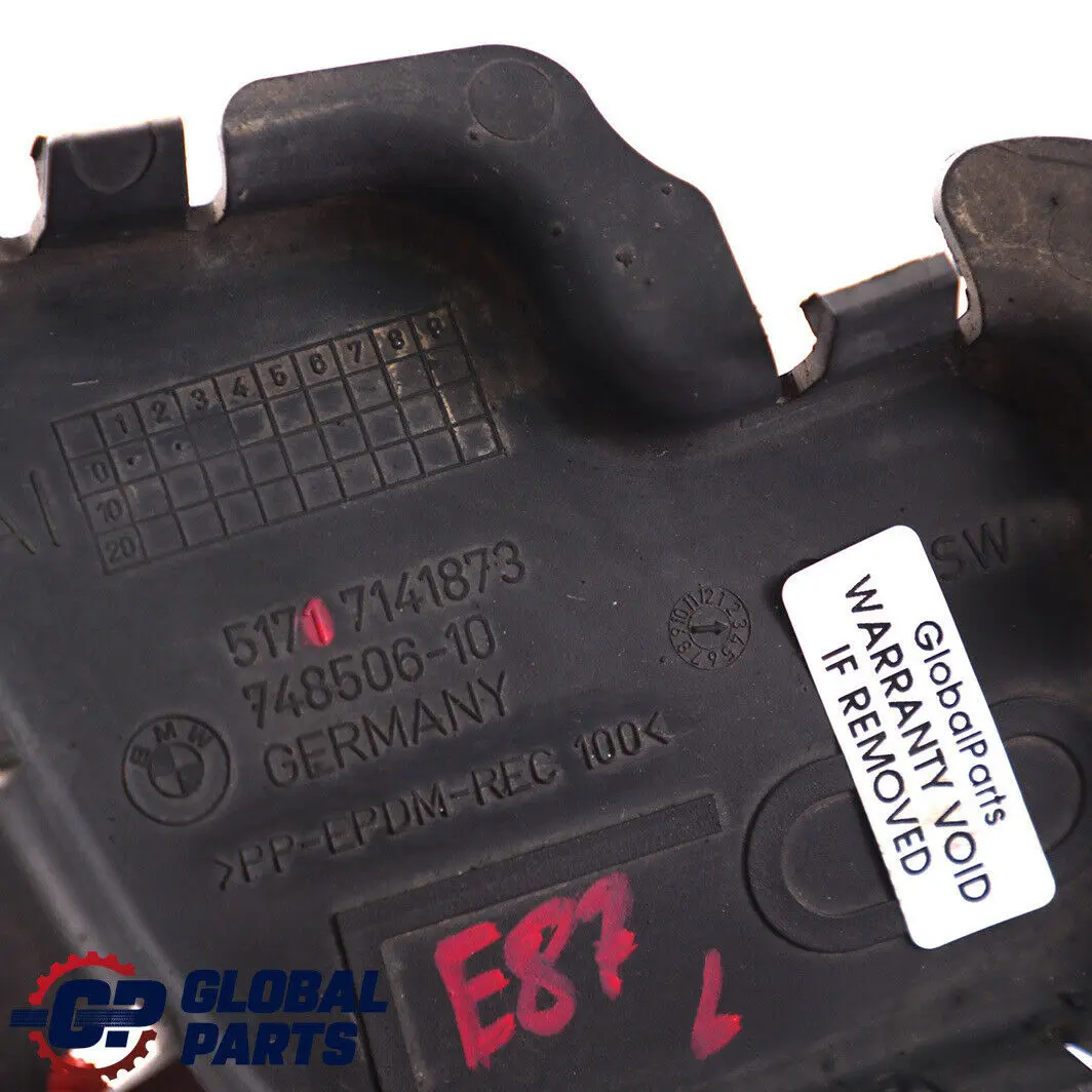 BMW E81 E87 Delantero Izquierdo Tapa Acceso Paso Rueda Inferior - SKU 7141873 - Número de pieza 7141873