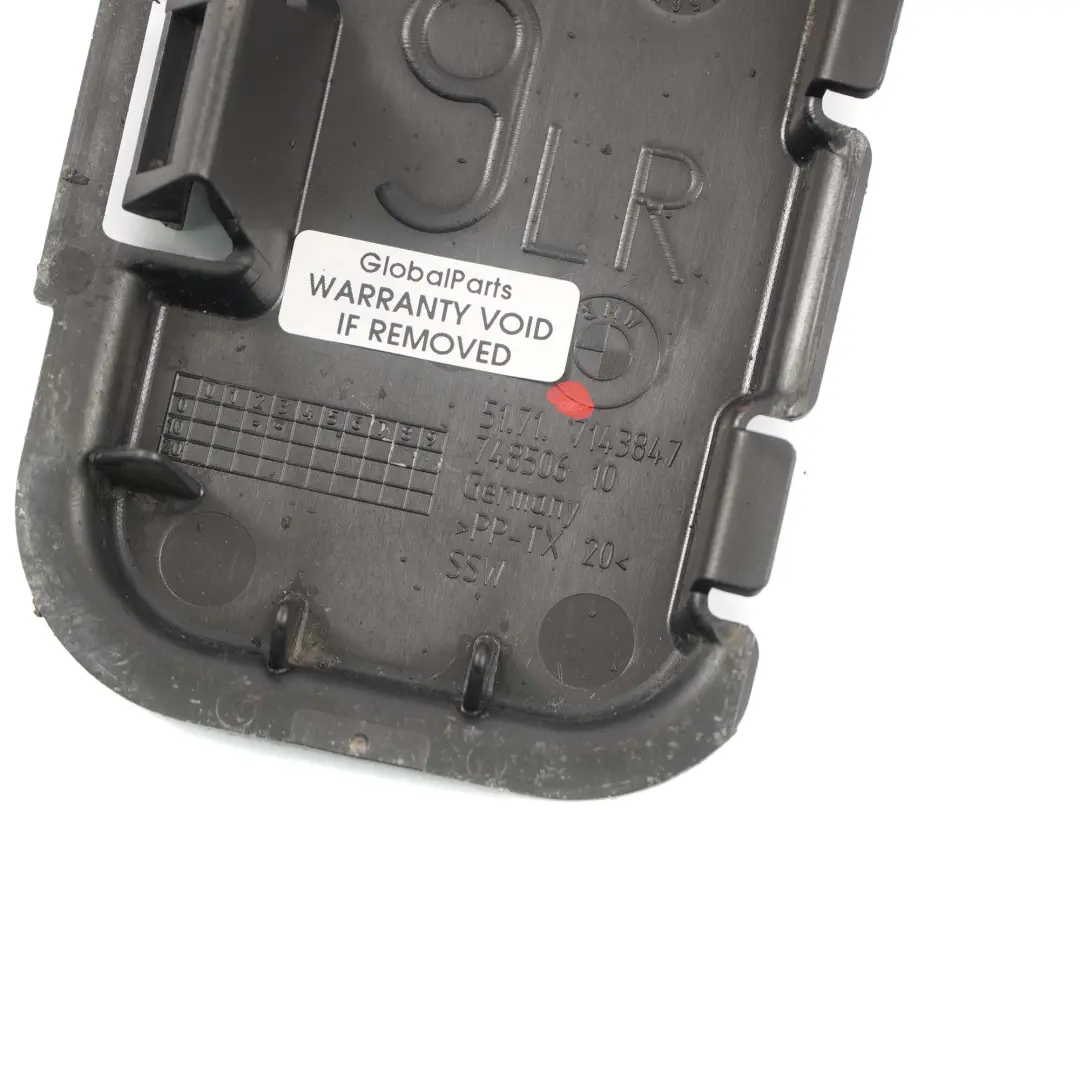  Embellecedor Paso De RuedaBMW E90 E91 LCI Tapa Delantera Negro - SKU 7143847 - Número de pieza 7143847